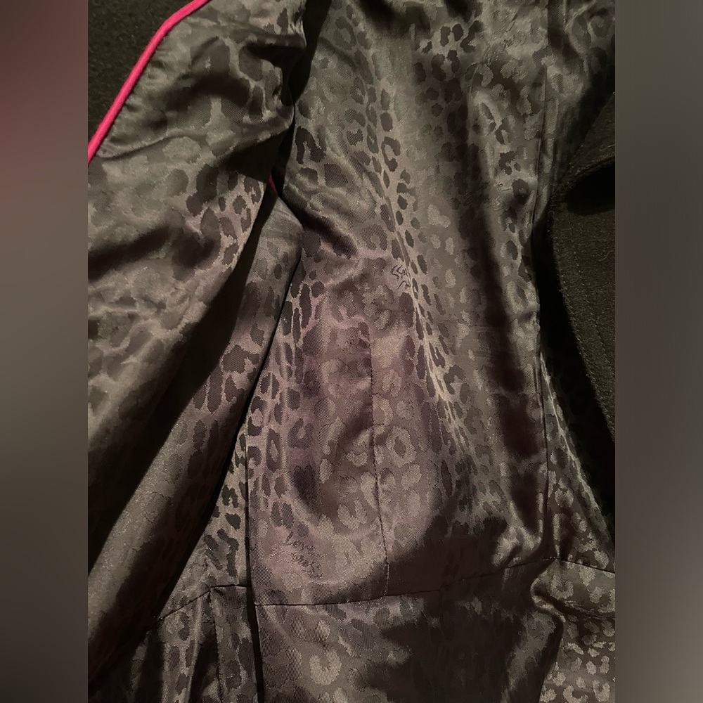 Black Express Jacket With Leopard Print Lining, S… - image 4